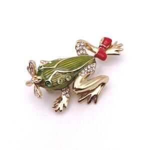 St John Beautiful Frog Vintage Brooch